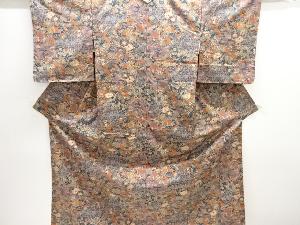 花鳥模様手織り紬着物